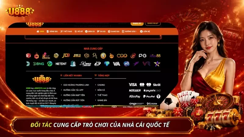 Giới thiệu U888 thông qua các đối tác cung cấp trò chơi uy tín